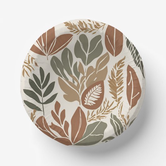 Rustikale Terracotta Wildblume Boho Spring Style Pappteller (Vorderseite)