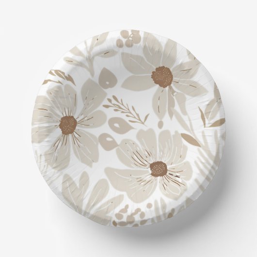 Rustikale Terracotta Wildblume Boho Spring Style Pappteller (Vorderseite)
