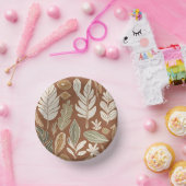 Rustikale Terracotta Wildblume Boho Spring Style Pappteller (Party)