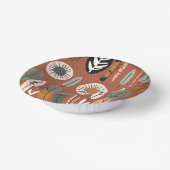Rustikale Terracotta Wildblume Boho Spring Style Pappteller (Gewinkelt)