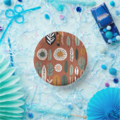 Rustikale Terracotta Wildblume Boho Spring Style Pappteller (Party)