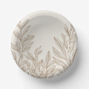 Rustikale Terracotta Wildblume Boho Spring Style Pappteller