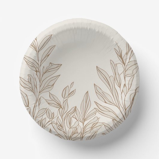 Rustikale Terracotta Wildblume Boho Spring Style Pappteller (Vorderseite)