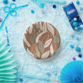 Rustikale Terracotta Wildblume Boho Spring Style Pappteller (Party)