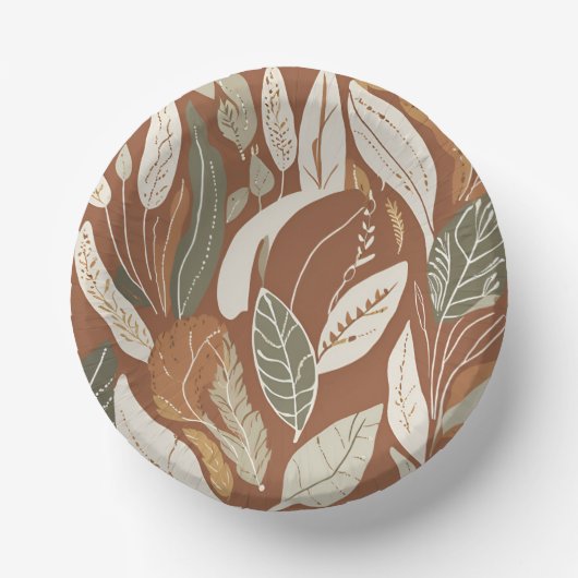 Rustikale Terracotta Wildblume Boho Spring Style Pappteller (Vorderseite)