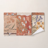 Rustikale Terracotta Wildblume Boho Vintag Earthy Badhandtuch Set (Handtuch)