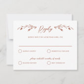 Rustikale Terracotta-Wildblume Hochzeitskarte Einladung (Vorderseite)