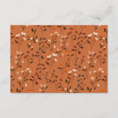 Rustikale Terrakotta-Blumen-Hochzeit QR-Code-RSVP- RSVP Karte (Rückseite)