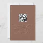 Rustikale Terrakotta-Blumen rahmen QR-Code Hochzei Einladung (Rückseite)