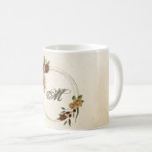 rustikale Terrakotta Blumengrün Kaffeetasse (VorderseiteRechts)