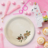 rustikale Terrakotta Blumengrün Pappteller (Party)