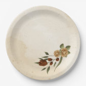 rustikale Terrakotta Blumengrün Pappteller (Vorderseite)