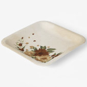 rustikale Terrakotta Blumengrün Pappteller (Gewinkelt)