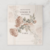 Rustikale Terrakotta Blumengrün Platzkarte (Außenseite Aufgefaltet)