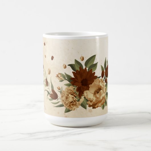 rustikale Terrakotta-Blumenpracht Kaffeetasse (Mittel)