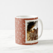 Rustikale Terrakotta-Botanik-Individuelle Fotos Kaffeetasse (VorderseiteRechts)