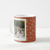Rustikale Terrakotta-Botanik-Individuelle Fotos Kaffeetasse (Vorderseite Links)