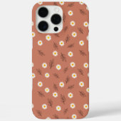 Rustikale Terrakotta-Gänseblümchen-Blumen-Botanik- Case-Mate iPhone Hülle (Rückseite)