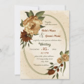 rustikale Terrakotta, geometrische Hochzeit Einladung (Vorderseite)