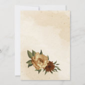 rustikale Terrakotta, geometrische Hochzeit Einladung (Rückseite)