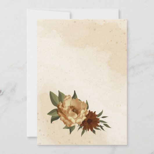 rustikale Terrakotta, geometrische Hochzeit Einladung (Rückseite)