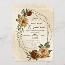 rustikale Terrakotta, geometrische Hochzeit