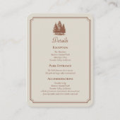 Rustikale Terrakotta-Herbst-Hochzeit mit QR-Code Begleitkarte (Vorderseite)