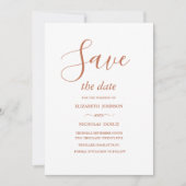 rustikale Terrakotta-Hochzeit im Herbst Save the D Date (Vorderseite)