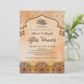 Rustikale Terrakotta-Mandala-Ramadan-Iftar-Dinner- Einladung (Stehend Vorderseite)