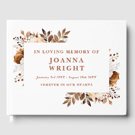 Rustikale Terrakotta mit Blumen im Gedächtnis Beer Gästebuch