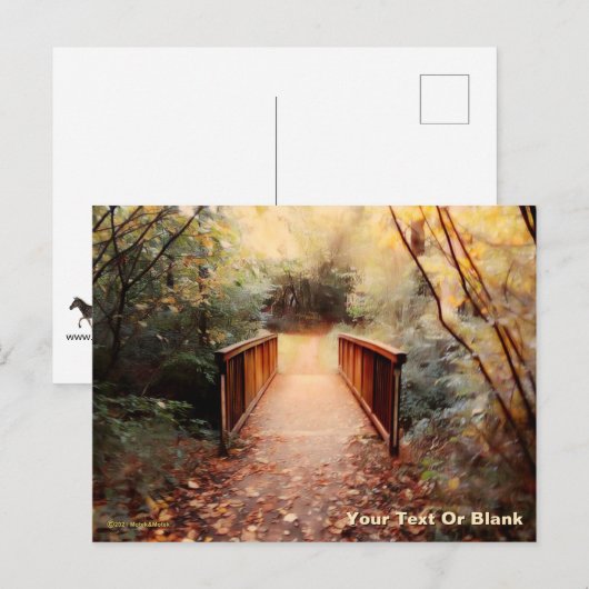 Rustikale Teutoburger Waldbrücke Postkarte (Vorne/Hinten)
