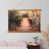 Rustikale Teutoburger Waldbrücke Wandteppich Mit Holzrahmen (Schlafzimmer)
