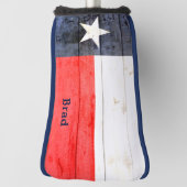 Rustikale Texas Flag Personalisierter Golf Head Co Headcover (Rotieren 90)