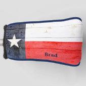 Rustikale Texas Flag Personalisierter Golf Head Co Headcover (Vorderseite)