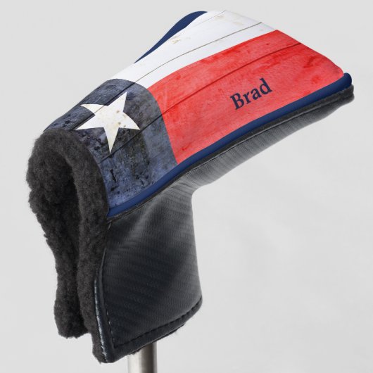 Rustikale Texas Flag Personalisierter Golf Head Co Headcover (3/4 Vorderseite)