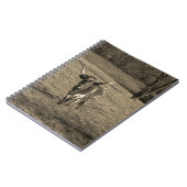 Rustikale Texas Longhorn Rind Ranch Bulk Kuh Notizblock (Linke Seite)