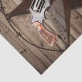 rustikale Texas Star Cowboy Western Pistolen Seidenpapier (Ausschnitt)