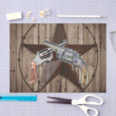 rustikale Texas Star Cowboy Western Pistolen Seidenpapier (Handwerk)