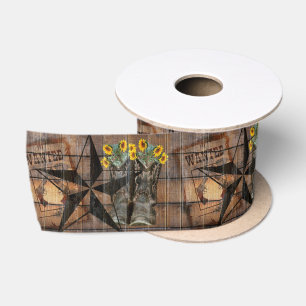 Rustikale Texas Star Western Pistol Cowboy Boots Satinband