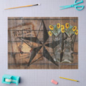 Rustikale Texas Star Western Pistol Cowboy Boots Seidenpapier (Basteln)