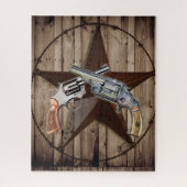rustikale Texas Stars Cowboy Pistolen Western Land Puzzle (Vertikal)