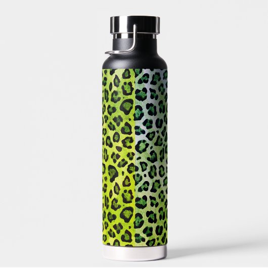 Rustikale Textilien Leopard drucken grün Trinkflasche (Rechts)