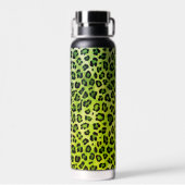 Rustikale Textilien Leopard drucken grün Trinkflasche (Rückseite)
