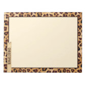 Rustikale Textilien Leopard Personalisiert drucken Notizblock (Vorderseite)