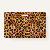 Rustikale Textilienleopard - Name Ausweis (Rückseite)