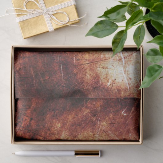 Rustikale Textur Gold Rost Brown Dekoupage Seidenpapier (Geschenk)