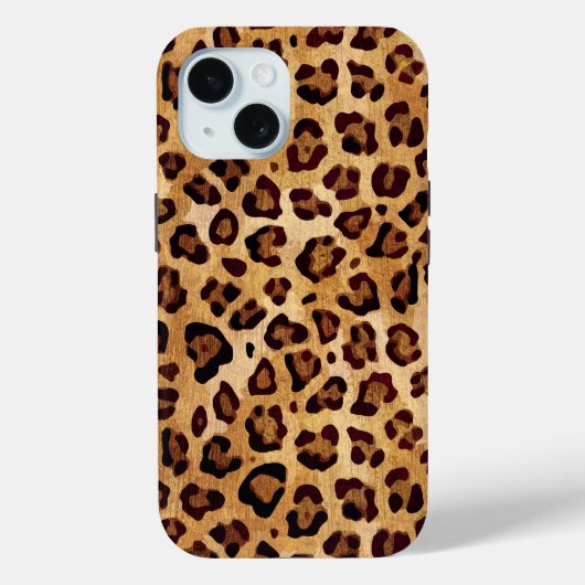 Rustikale Textur Leopard Print Case-Mate iPhone Hülle (Rückseite)