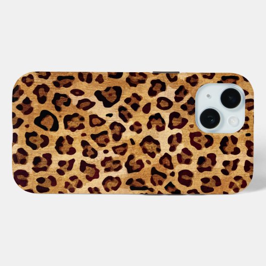 Rustikale Textur Leopard Print Case-Mate iPhone Hülle (Rückseite (Horizontal))