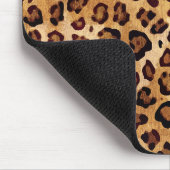 Rustikale Textur Leopard Print Mousepad (Ecke)