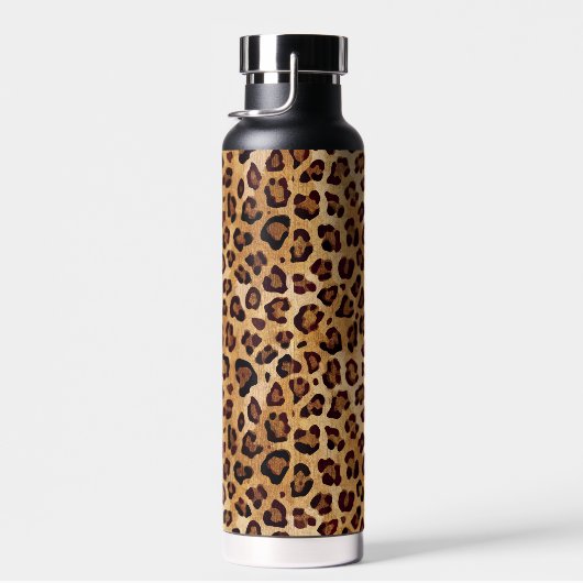 Rustikale Textur Leopard Print Trinkflasche (Rechts)